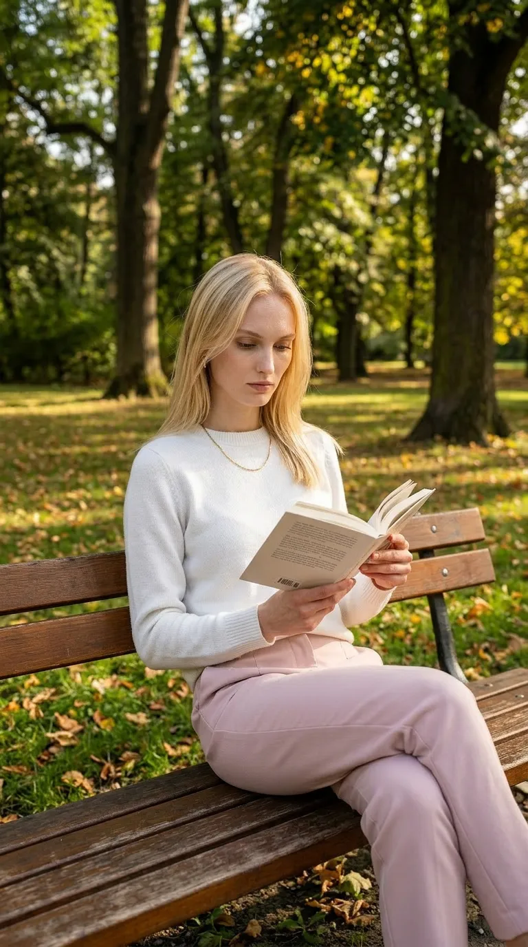 Julia reading in park